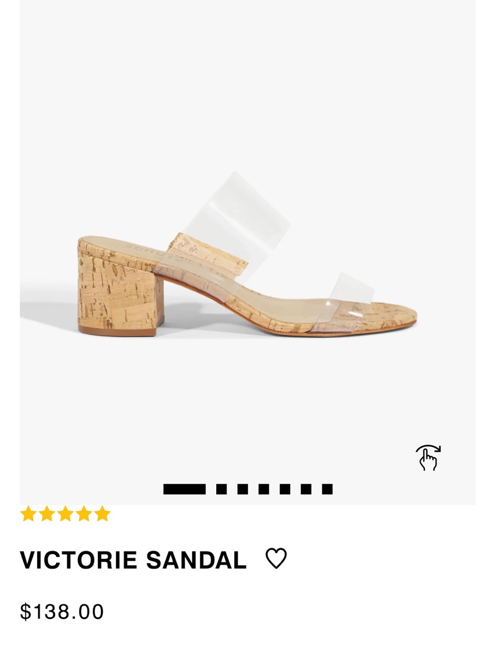 SCHUTZ Victorie Natural Cork Sandal Size 8.5